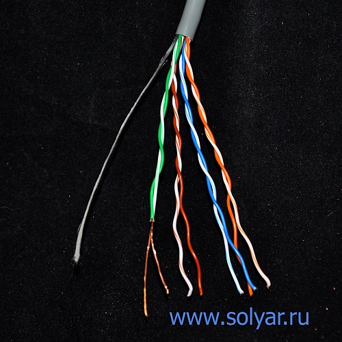 Кабель W&T UTP-4, 24AWG кат.5, внутр., сеч.0,51, медь